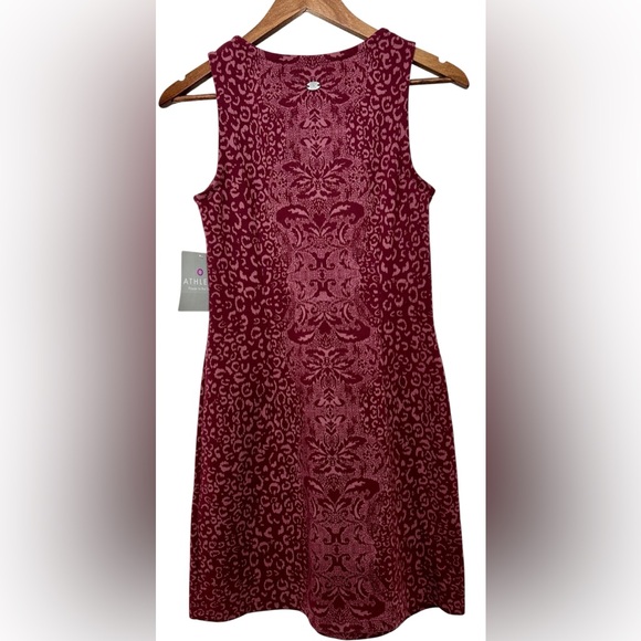 NWT Athleta Shayla Cherrywood Ponte Sleeveless  Animal Print Tank Mini Dress XS - Picture 8 of 10